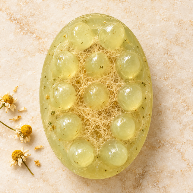 Chamomile + Aloe Vera Massage Loofah Soap
