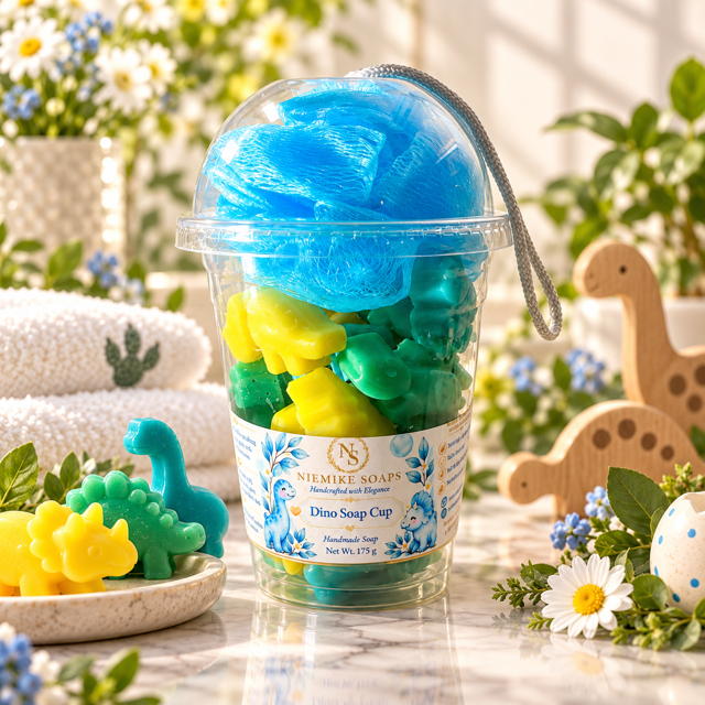 Dino Soap Cup – Handmade Soap