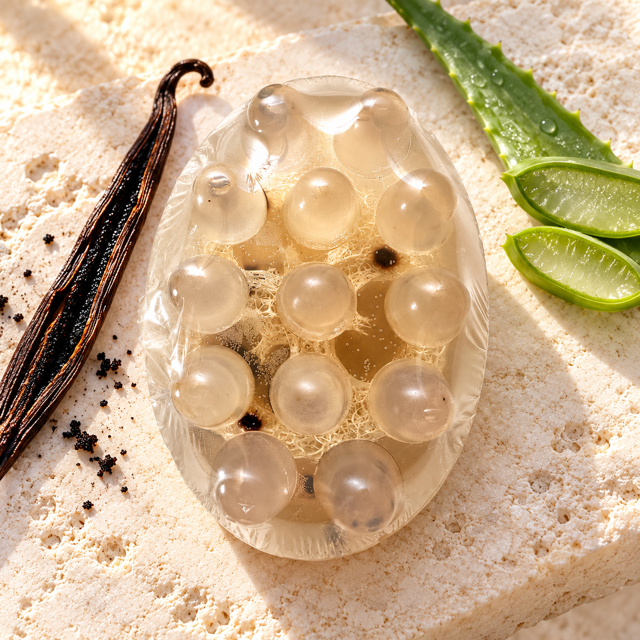 Vanilla Bean + Aloe Vera Massage Loofah Soap