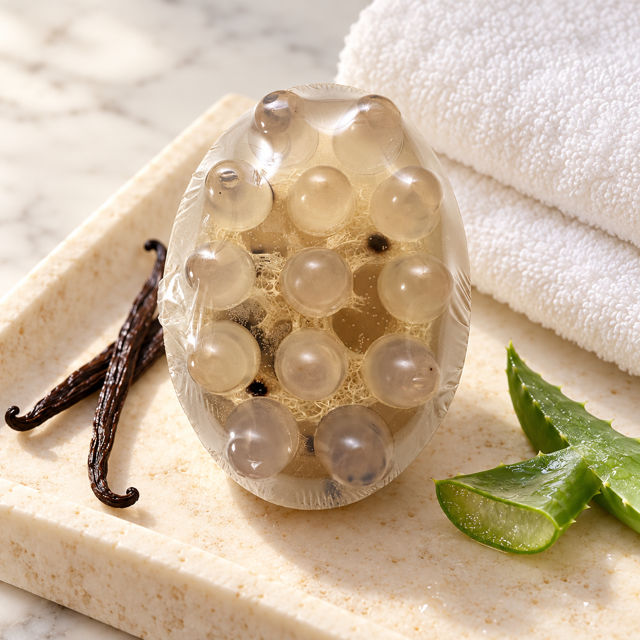 Vanilla Bean + Aloe Vera Massage Loofah Soap